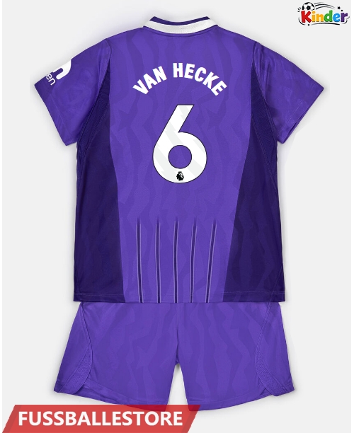 Günstige Tottenham Hotspur Jan Paul van Hecke #6 3rd trikot Kinder 2026-27 Kurzarm (+ Kurze Hosen)